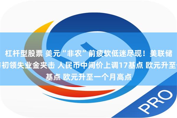 杠杆型股票 美元“非农”前疲软低迷尽现！美联储模糊信号与初领失业金夹击 人民币中间价上调17基点 欧元升至一个月高点