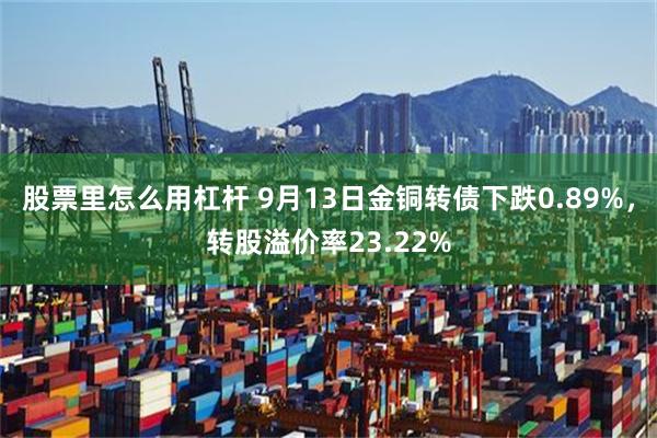 股票里怎么用杠杆 9月13日金铜转债下跌0.89%，转股溢价率23.22%