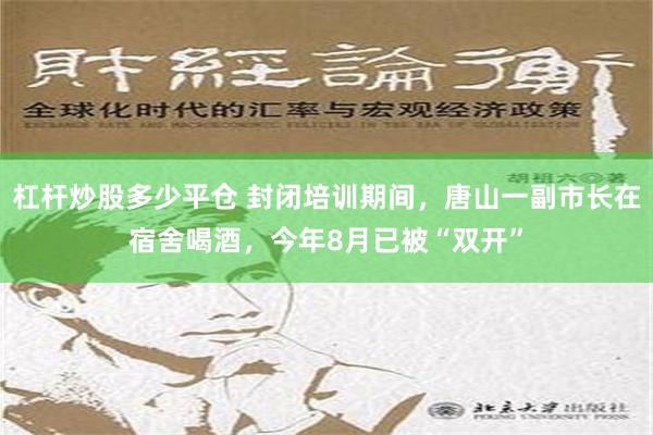 杠杆炒股多少平仓 封闭培训期间，唐山一副市长在宿舍喝酒，今年8月已被“双开”
