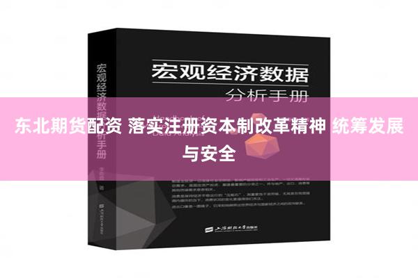 东北期货配资 落实注册资本制改革精神 统筹发展与安全
