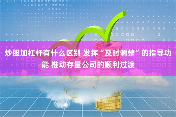炒股加杠杆有什么区别 发挥“及时调整”的指导功能 推动存量公司的顺利过渡