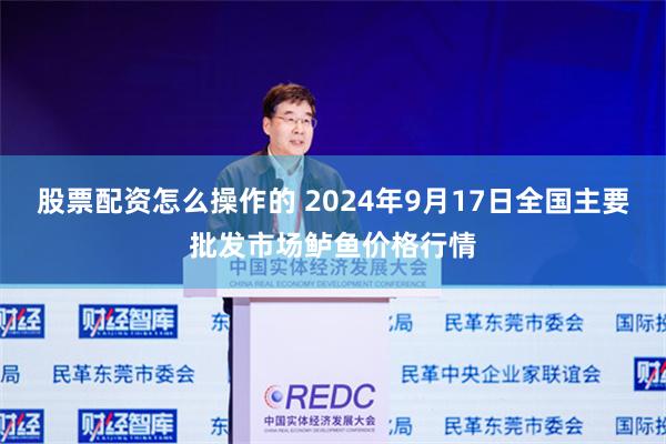 股票配资怎么操作的 2024年9月17日全国主要批发市场鲈鱼价格行情