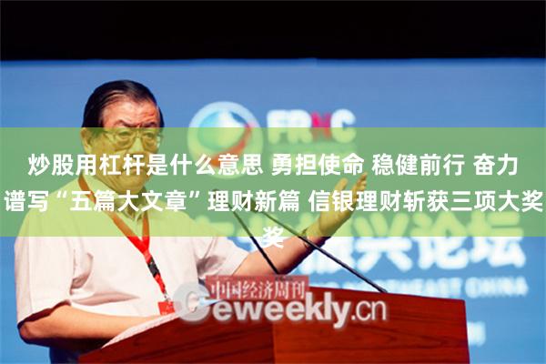 炒股用杠杆是什么意思 勇担使命 稳健前行 奋力谱写“五篇大文章”理财新篇 信银理财斩获三项大奖