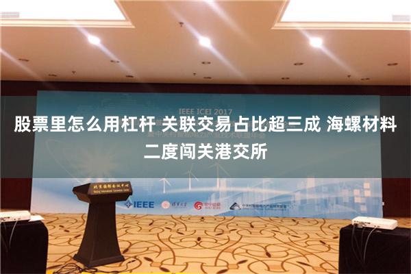 股票里怎么用杠杆 关联交易占比超三成 海螺材料二度闯关港交所