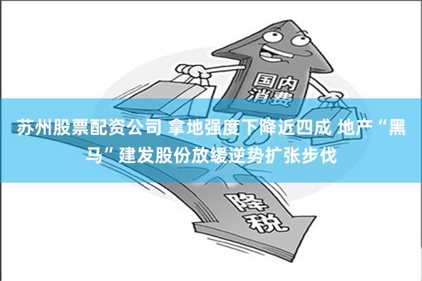 苏州股票配资公司 拿地强度下降近四成 地产“黑马”建发股份放缓逆势扩张步伐