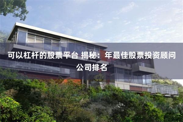 可以杠杆的股票平台 揭秘：年最佳股票投资顾问公司排名