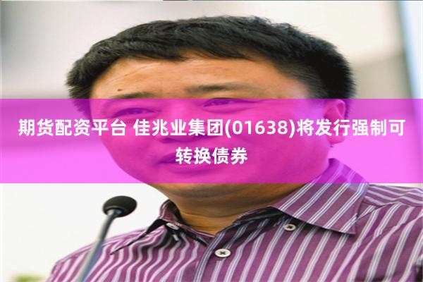 期货配资平台 佳兆业集团(01638)将发行强制可转换债券