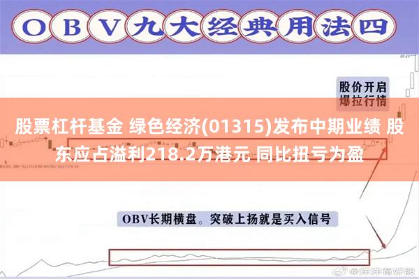 股票杠杆基金 绿色经济(01315)发布中期业绩 股东应占溢利218.2万港元 同比扭亏为盈