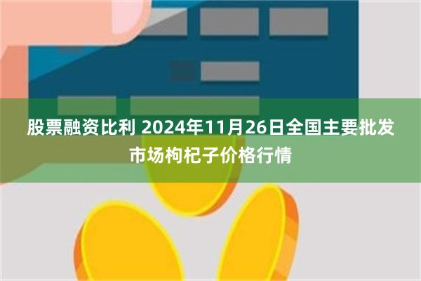 股票融资比利 2024年11月26日全国主要批发市场枸杞子价格行情