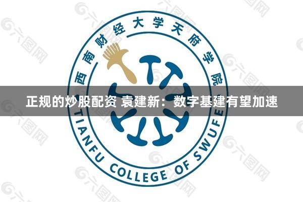正规的炒股配资 袁建新：数字基建有望加速