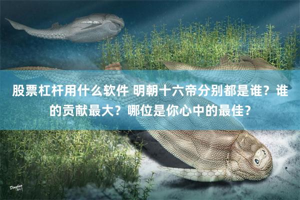 股票杠杆用什么软件 明朝十六帝分别都是谁？谁的贡献最大？哪位是你心中的最佳？