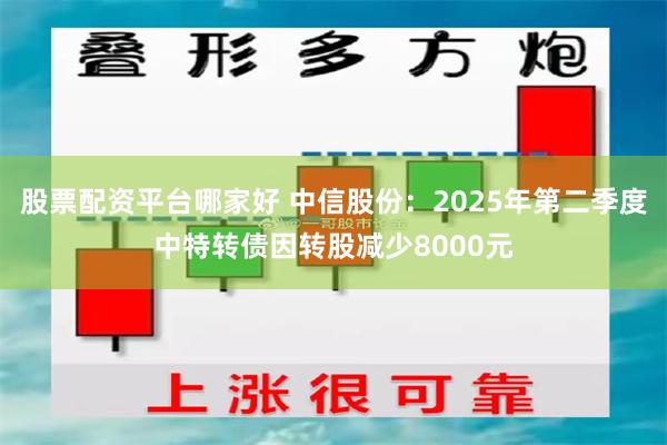 股票配资平台哪家好 中信股份：2025年第二季度中特转债因转股减少8000元