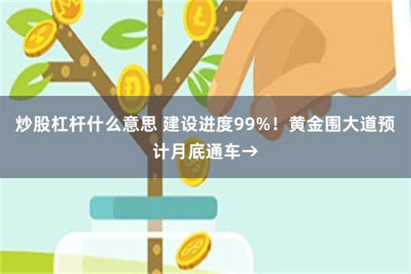 炒股杠杆什么意思 建设进度99%！黄金围大道预计月底通车→
