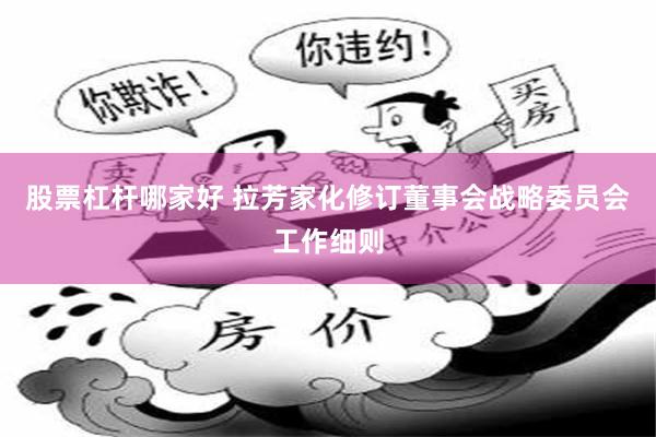 股票杠杆哪家好 拉芳家化修订董事会战略委员会工作细则