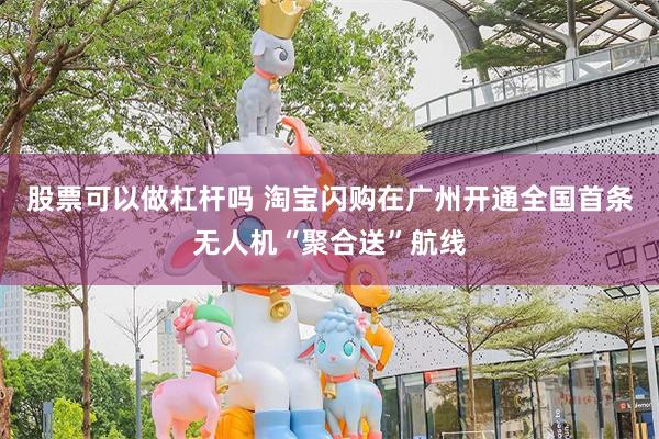 股票可以做杠杆吗 淘宝闪购在广州开通全国首条无人机“聚合送”航线