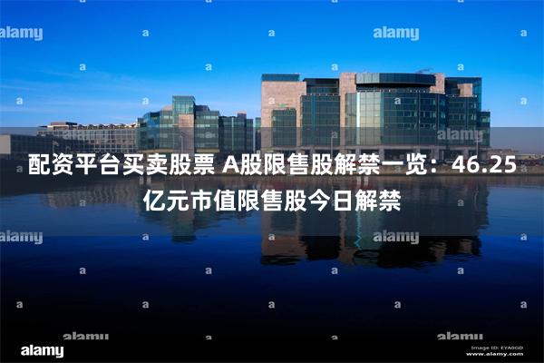 配资平台买卖股票 A股限售股解禁一览：46.25亿元市值限售股今日解禁