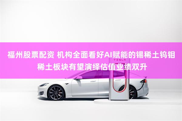 福州股票配资 机构全面看好AI赋能的锡稀土钨钼 稀土板块有望演绎估值业绩双升