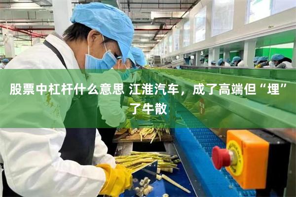股票中杠杆什么意思 江淮汽车，成了高端但“埋”了牛散