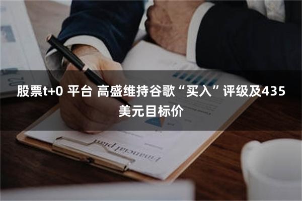 股票t+0 平台 高盛维持谷歌“买入”评级及435美元目标价