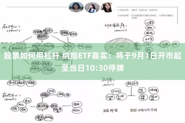 股票如何用杠杆 纳指ETF嘉实：将于9月1日开市起至当日10:30停牌