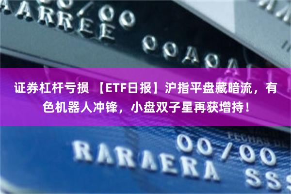 证券杠杆亏损 【ETF日报】沪指平盘藏暗流，有色机器人冲锋，小盘双子星再获增持！