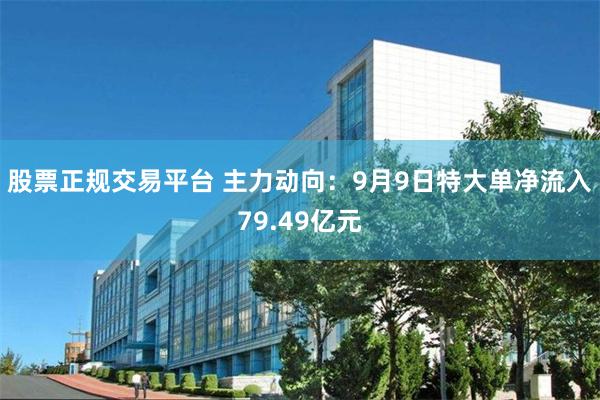 股票正规交易平台 主力动向：9月9日特大单净流入79.49亿元