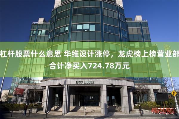 杠杆股票什么意思 华维设计涨停，龙虎榜上榜营业部合计净买入724.78万元