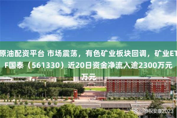 原油配资平台 市场震荡，有色矿业板块回调，矿业ETF国泰（561330）近20日资金净流入逾2300万元